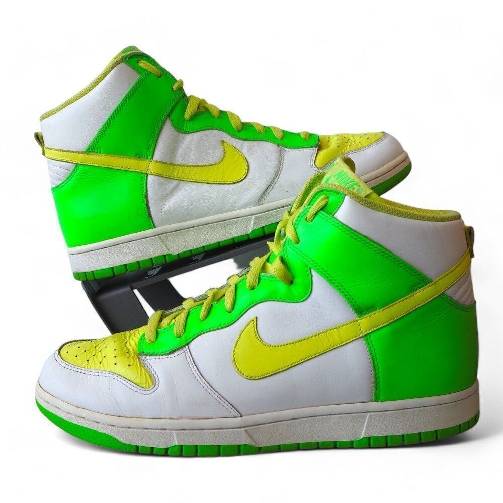 Nike Dunk High Premium 2007 "Lemon Chiffon" Sneakers 309432-171‎ Men's 13